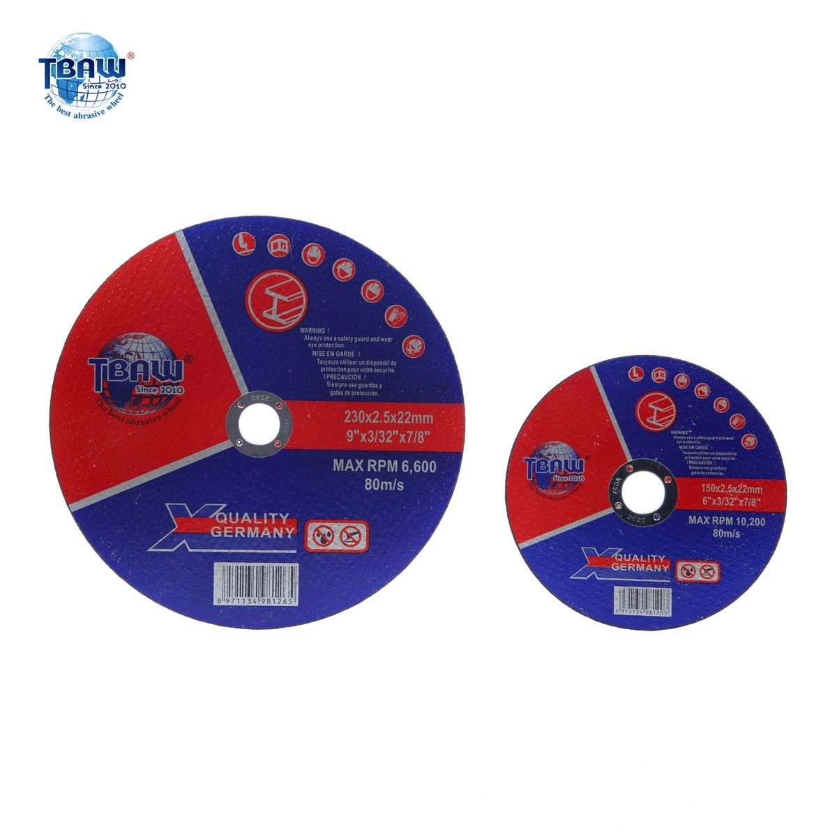 6inch 150*1.6*22mm Flat Cutting Wheels for Metal