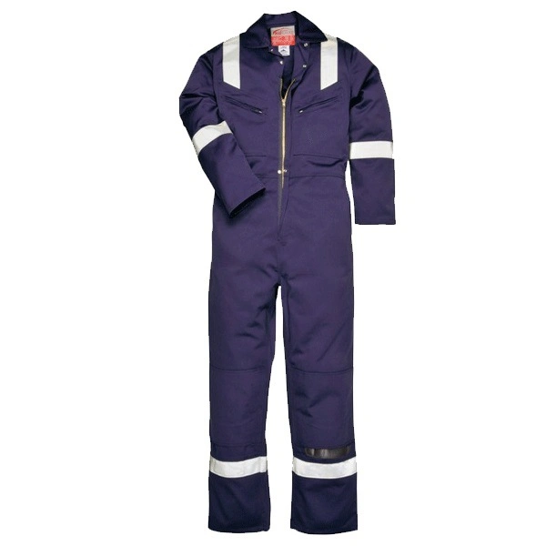 Flame Resistant Welding Oil and Gas Blue Coverall Uniforms Workwear