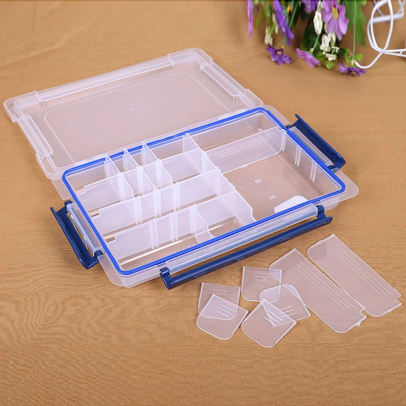 Clear Bead Storage Container Earrings Storage Organizer with Adjustable Dividers 20 Grids