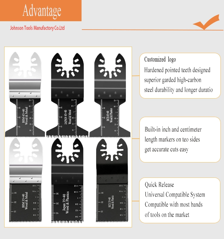 20PCS Pack Oscillating Multitool Saw Blades Set for Cutting Wood, Plastic and Metal