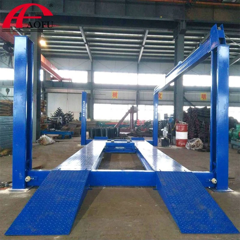 Hydraulic Double Chain Heavy Duty Truck Bus 4 Post Car Elevator Lift