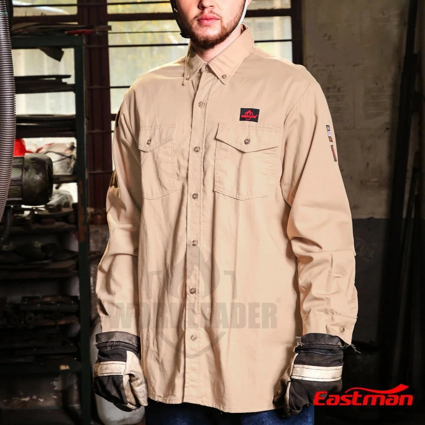 High quality/High cost performance  88%Cotton / 12% Nylon Mens Oli Flame Resistant Safety Welding Work Fr Shirt