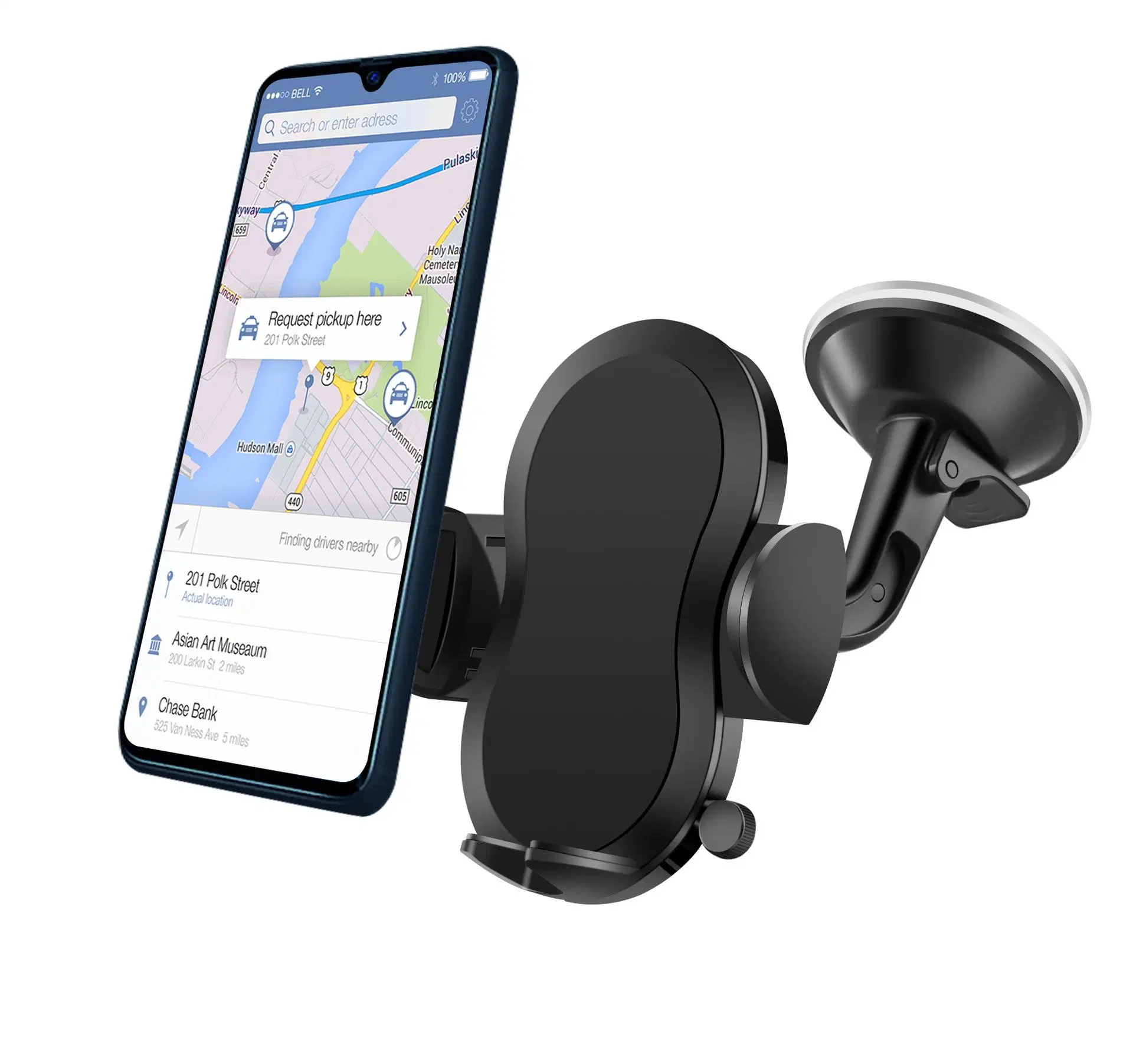 Suporte de telemóvel para suporte de suporte de telemóvel de braço longo para automóvel Clipe para a saída de ar do para-brisas do tablier suporte universal para telemóvel para automóvel Para todos os telemóveis