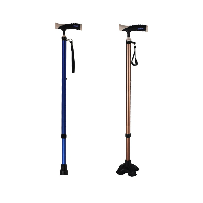 Non-Slip Foldable Aluminum Alloy Mountaineering Traveling Easy Collapsible Old Man Walking Sticks Cane