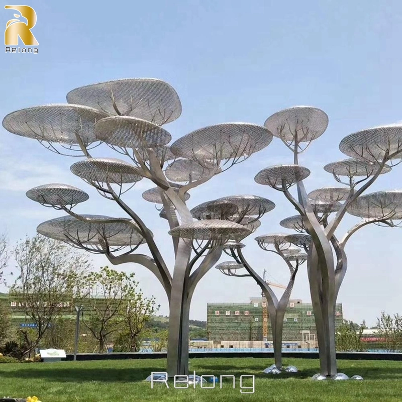 Chinese Factory Price Large Free Standing Outdoor Metal Tree Abstract Lady Sculpture for Sale