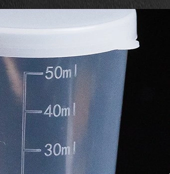 Graduated Specimen Collection Cups Measuring Cup with Lid