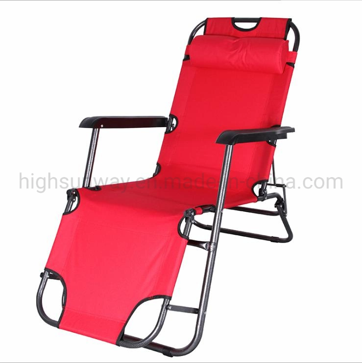 Chaise pliante portable avec oreiller Chaise paresseuse Chaise de plage Chaise de camping Chaise de pêche Chaise de pique-nique Chaise d'extérieur Tabouret de barbecue Siège