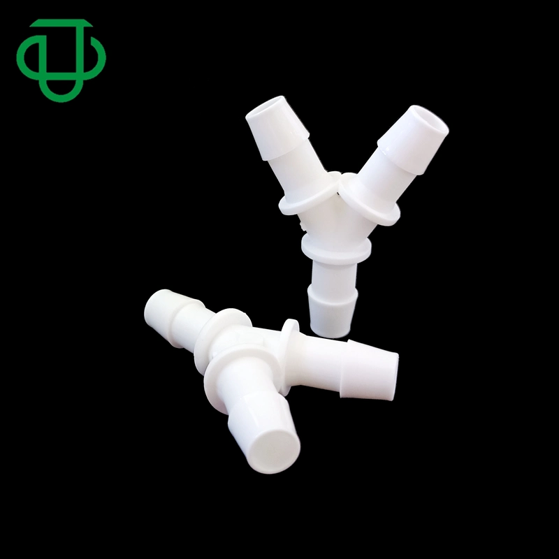 Natural Black White 9.5mm ID Tube Y Shape 3 Ways Plastic Air Hose Union Tubing Connector Barb Fitting