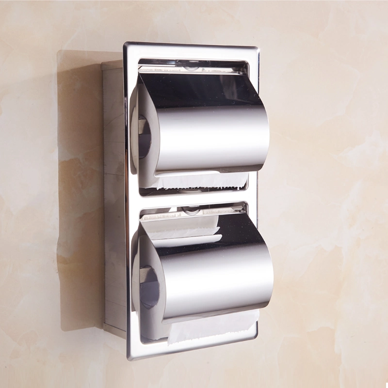 Double Stainless Steel Paper Dispensers in Recessed Type (KW-A20)