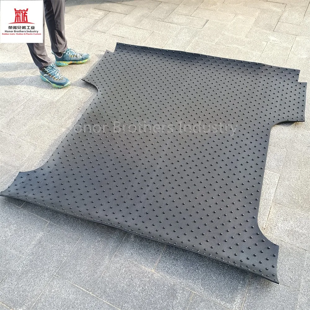 Custom Pickup Truck Rubber Bed Mat Liner se ajusta a Ford/Chevrolet Silverado/GMC/Dodge/Toyota Hilux/Nissan Navara/Jeep/Amarok