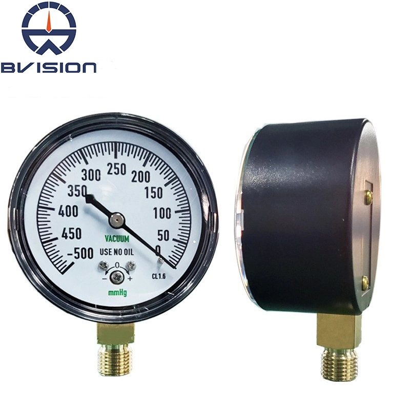 Ye60A 2.5inch -500mmhg Vacuum Bellows Negative Pressure Gauge