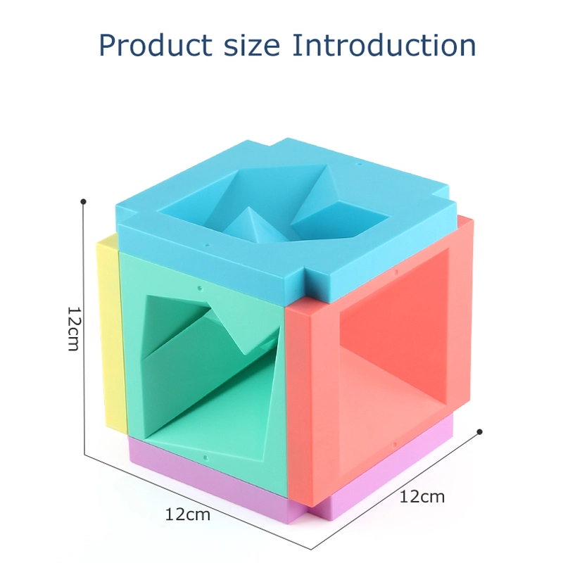 3D Space Fun Montessori Learning Toys Educação forma geométrica DIY Puzzle Tangram Puzzle Cube Intellectual Educational Toys