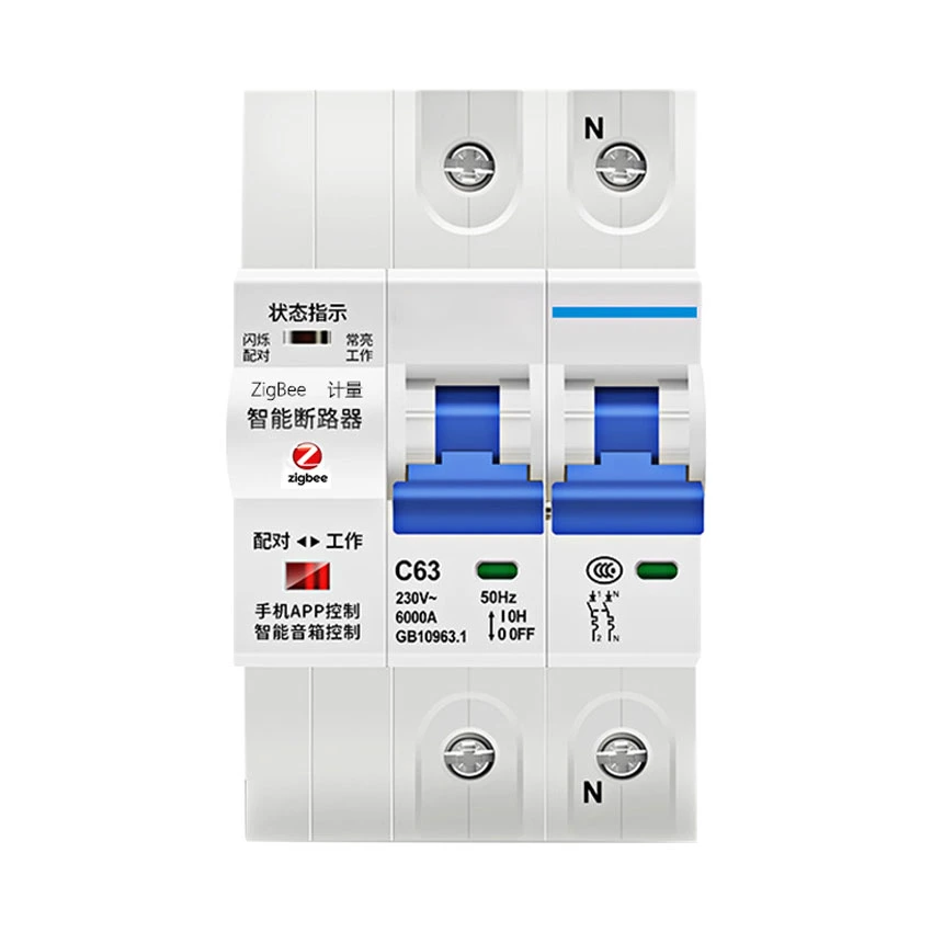 1p/2p/3p/4p WiFi Circuit Breaker Timer Remote Control with Overload and Overvoltage/Undervoltage Protection