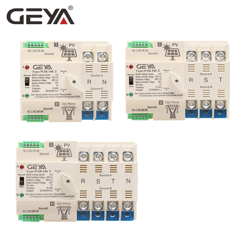 230V CA monofásica Cambio automático de 30 amperios Interruptor de transferencia para el generador portátil