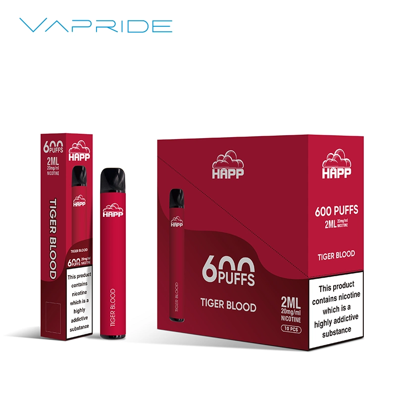 Made in China Electronic Cigarette 600 Puffs 2ml 2% Wholesale/Supplier Disposable Vaporizer Pen