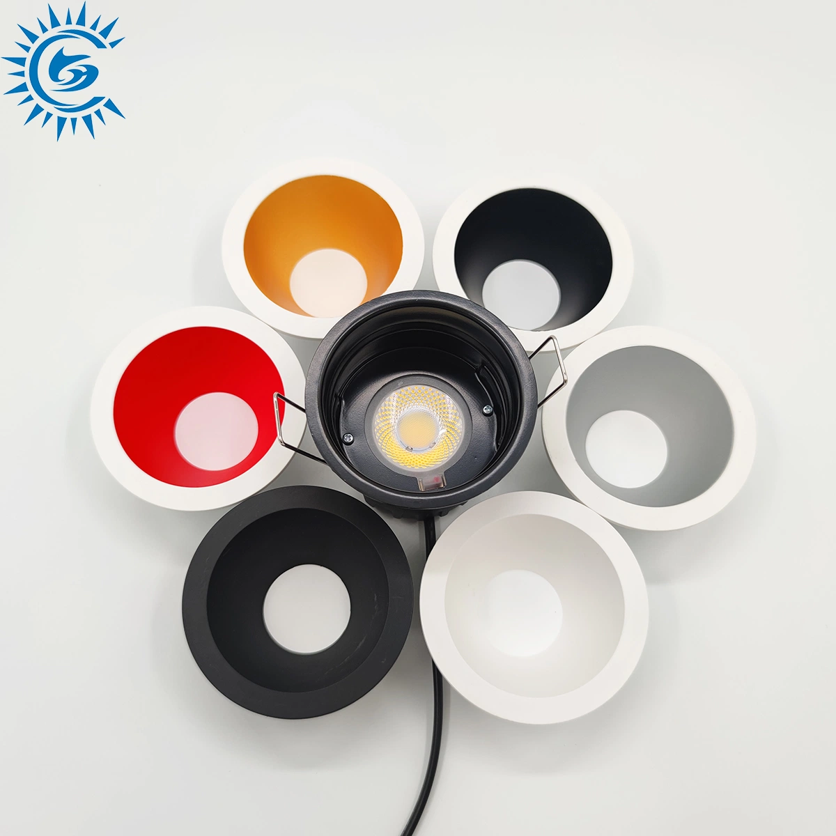 OEM 5W 6W 7W 8W 10W 3CCT Innen dimmbar wasserdicht IP65 LED-COB-Scheinwerfer mit Firerated Downlight