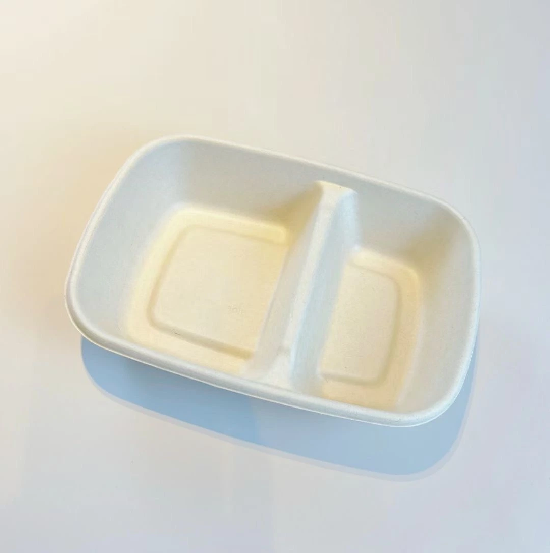 100% Biodegradable Compostable Disposable Bagasse Sugarcane Bamboo Pulp Takeaway Lunch Tray Salad Box