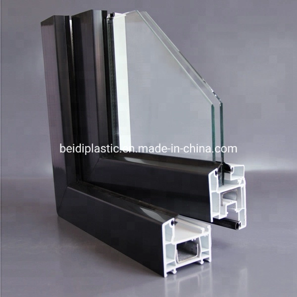 White UPVC Sliding Door and Windows Profile 60mm 80mm PVC Window Profiles