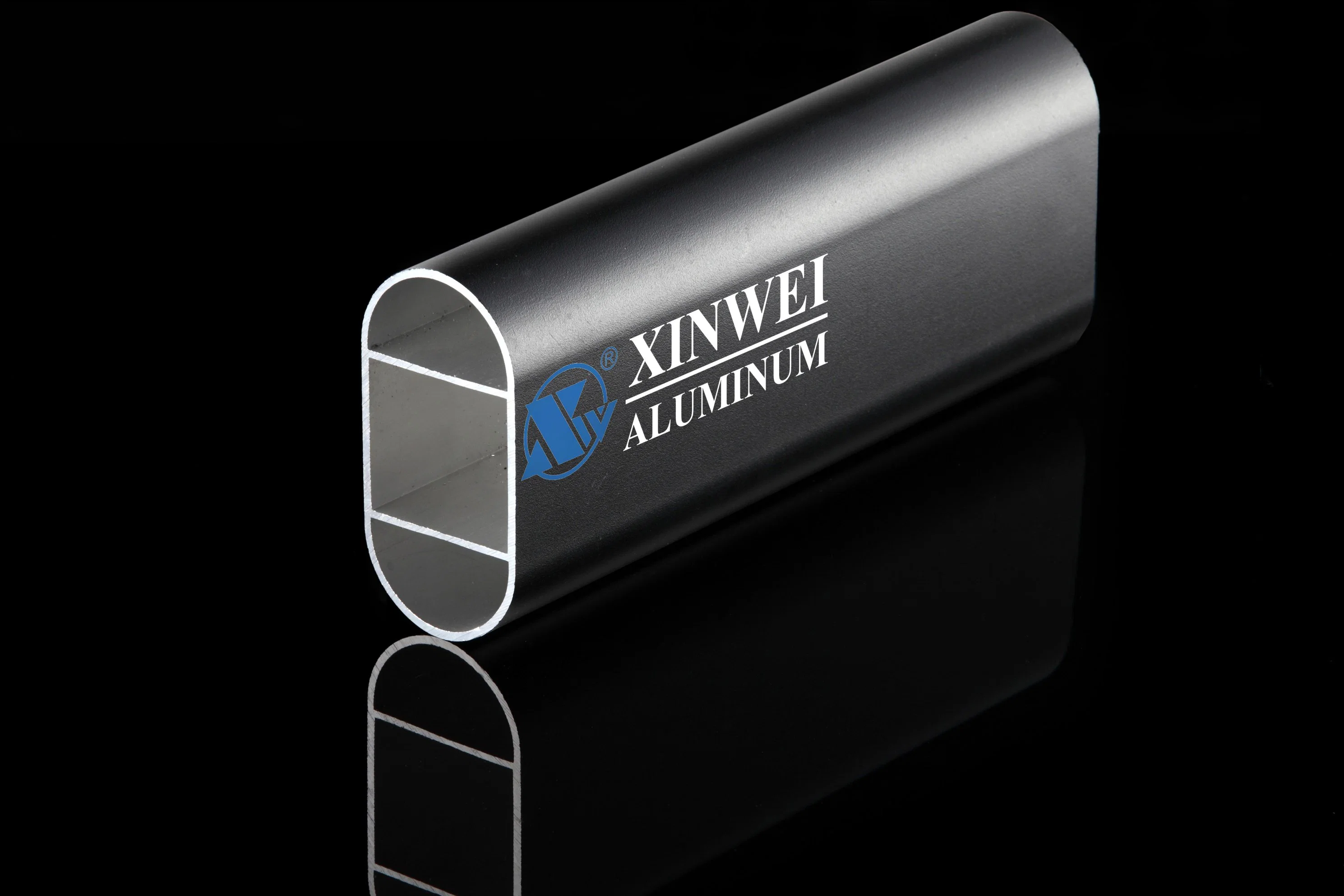 Powder Coated Dark Aluminum Tube Sizes Aluminium Alloy Handrail Profile