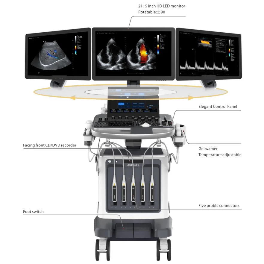 Color Doppler 3D/4D Ultrasound Scanner Pl-6018t