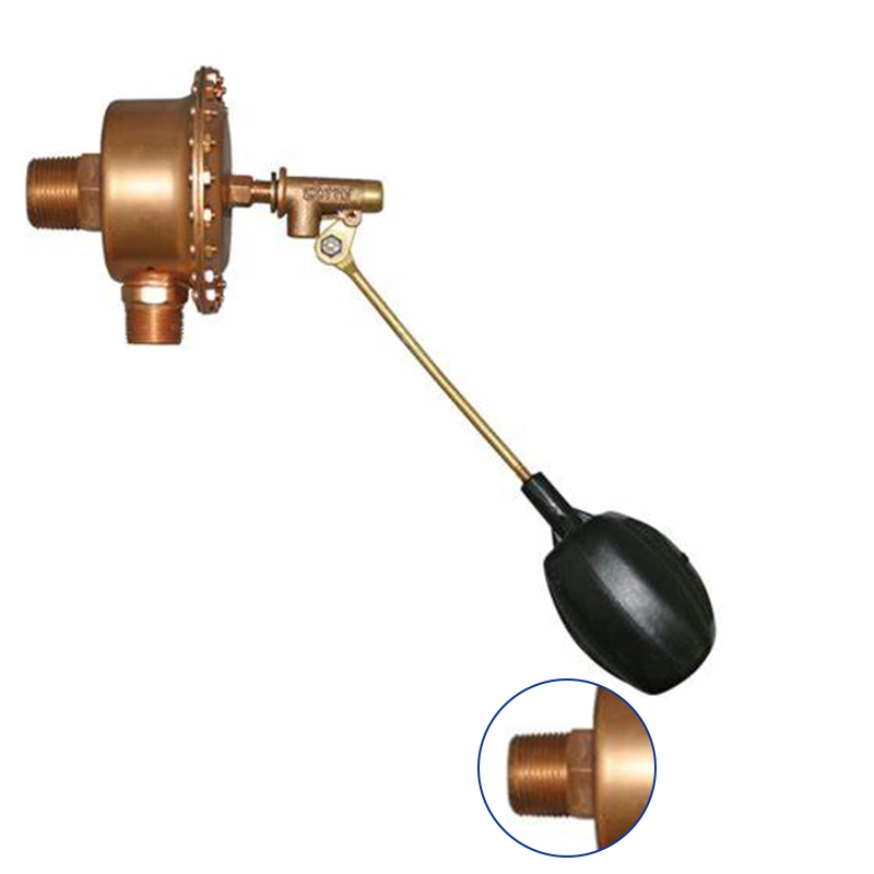 Custom 1/2"-2" Forging Brass Water Tank Level Mechanical Brass Floating Ball Valve