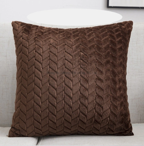 Nordic Leaf Pattern Throw Pillow Flannel Head Pillow