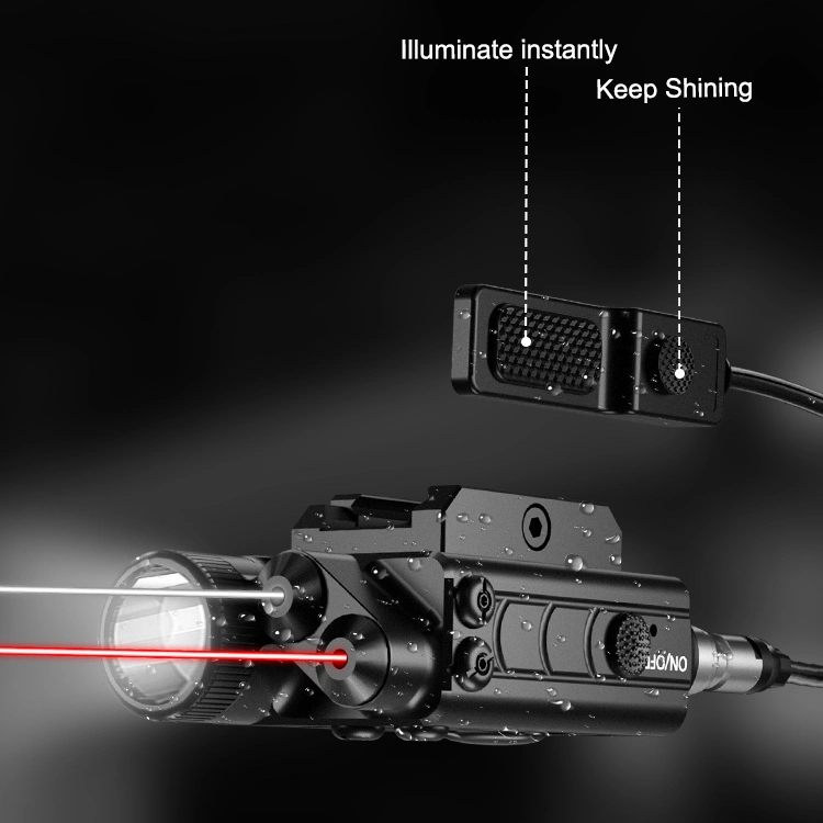 Red IR Laser Sight Tatcial Flashlight Combo Rechargeable Dual Hunting Laser Scope Flashlight for Gun Equipments