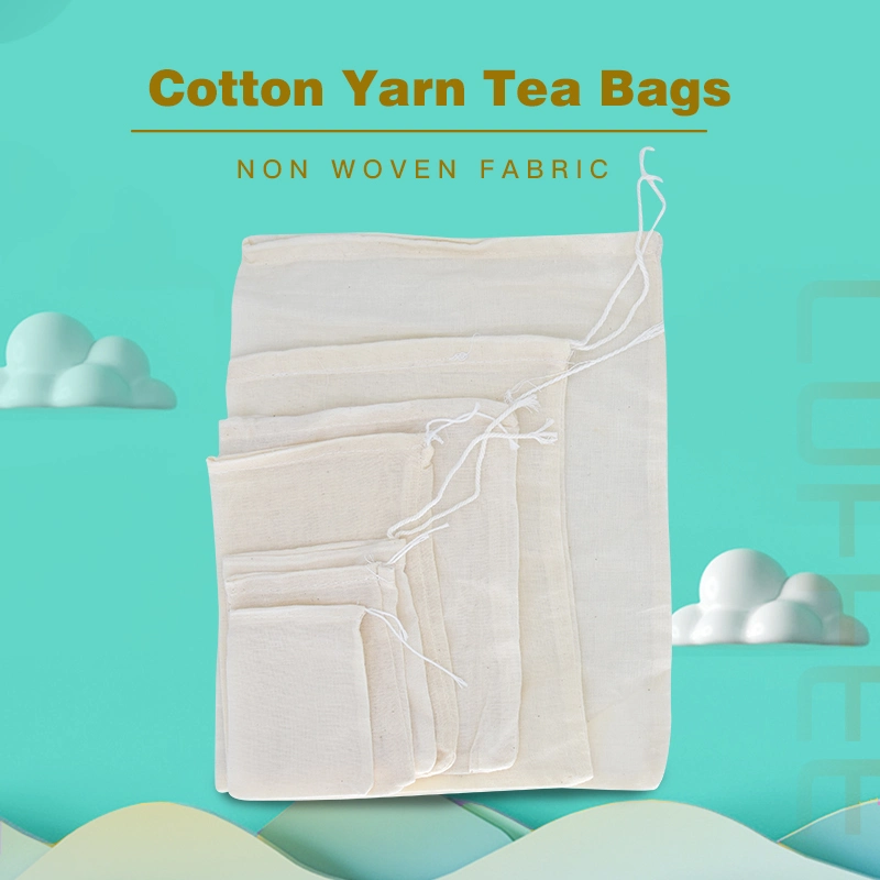 200 X 250mm Environmentally Friendly Repeated Use Cotton Yarn Bag