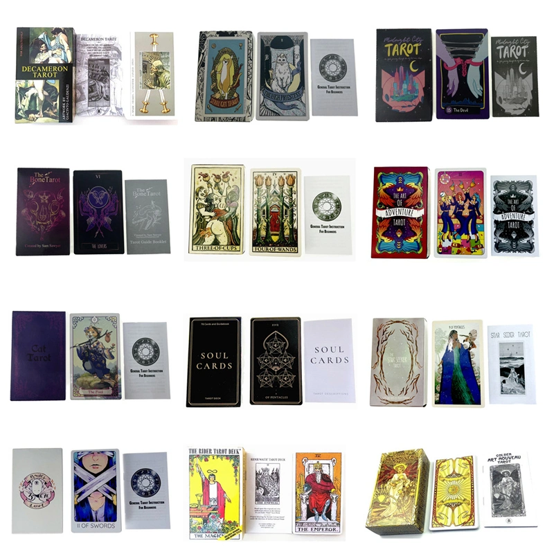 Grossista impressão personalizada Witches Tarot suporte cartões Juego Cartas de Cartas de Tarô Mítica da Tarô de Tarô de Tarô