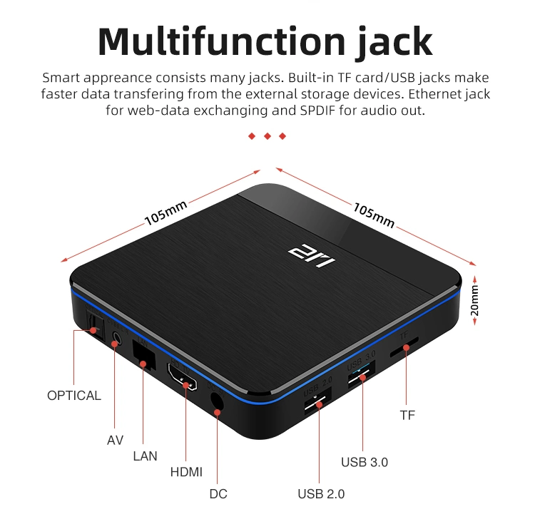 Custom Firmware 4K UHD Android TV Box IPTV Set-Top Box 4K Media Player Android OS