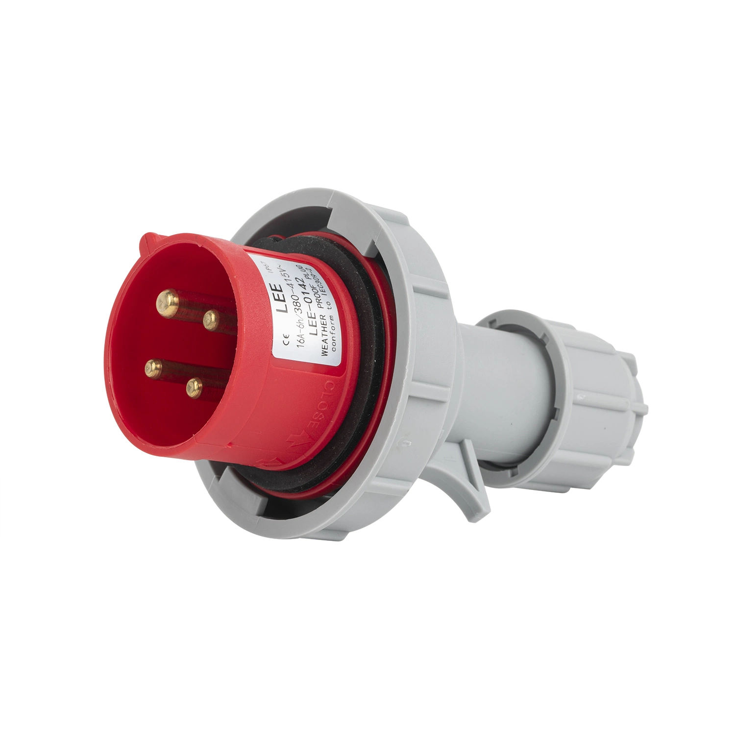 High quality/High cost performance  Factory Production 4 Pin 63A 125A 380 415V IP44 Red Screw Install Type Industrial Plug