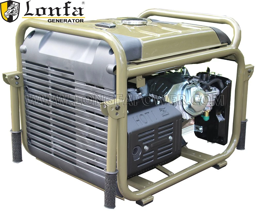 6,5kw 7,0kVA 16HP Motor militar sin escobillas resistente al frío Gx420 portátil silencioso Generador de gasolina con inversor