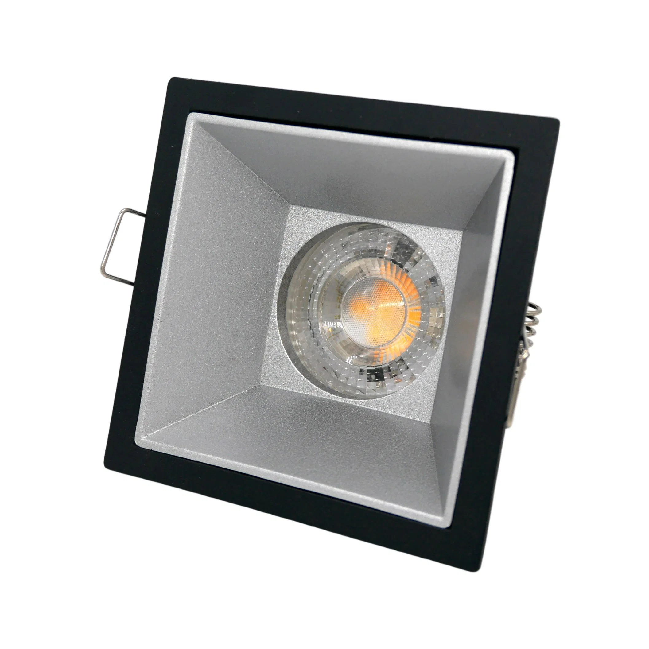 Aluminum PC Inner Ring MR16 GU10 LED Halogen Square Trumpet Ceiling Light Recessed Spotlight Downlight