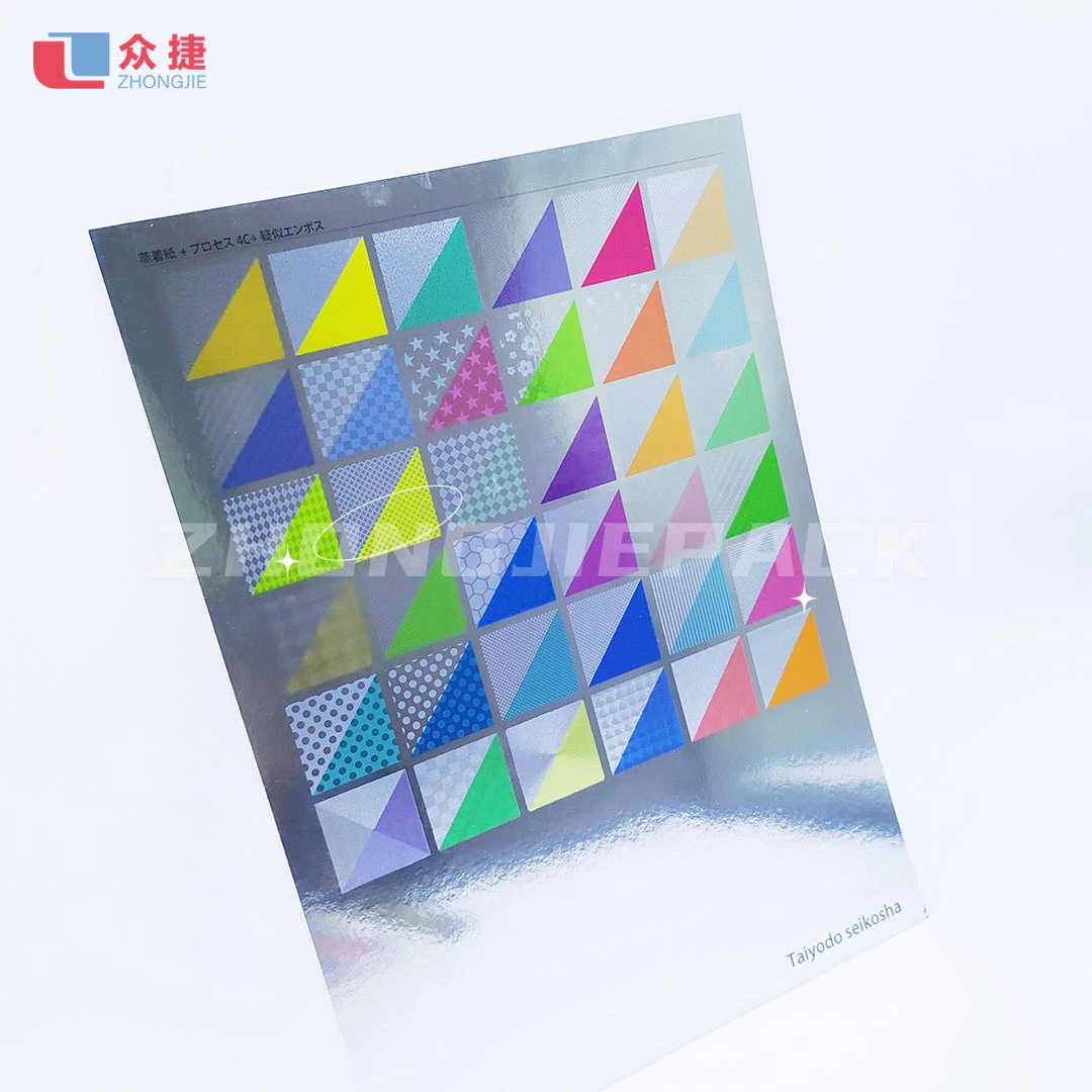 Offset Printing Laminated Glossy Silver Color Metallized Paperboard Metallic Art Paper