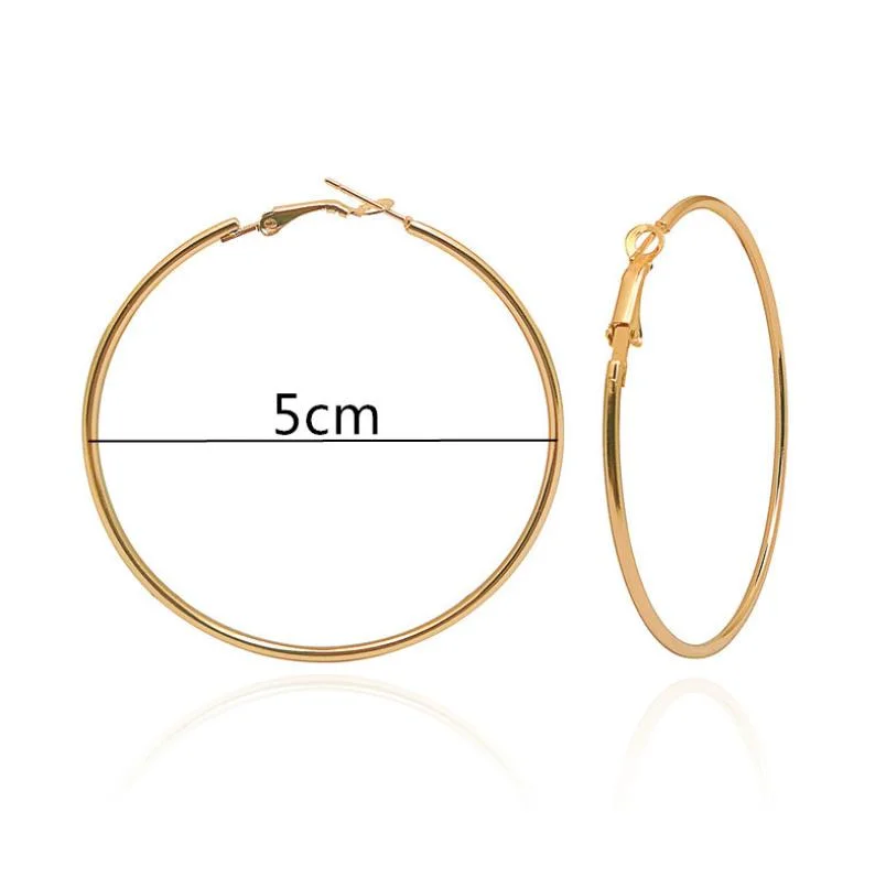 5 Cm Fashion Circle Alloy Earring