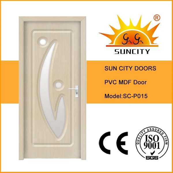 Interior Plastic Solid Wood French Exterior PVC Casement Glass Door