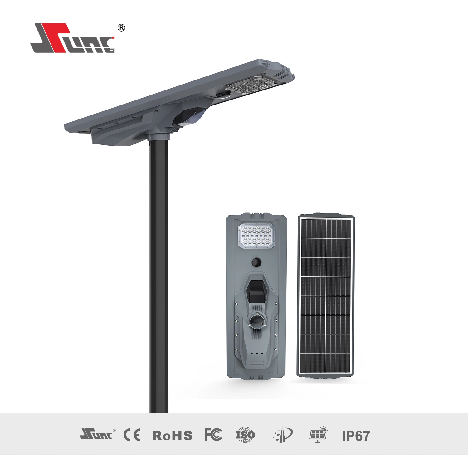 Sunc 100W Startship I Fabricant Prix extérieur LED Solar Street Lumière avec objectif optique Teijin