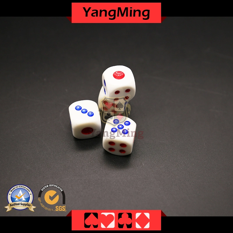 Казино Покер игры развлечения закругленные красного и синего цвета кости караоке и стряхните с большой сита Ym-De01