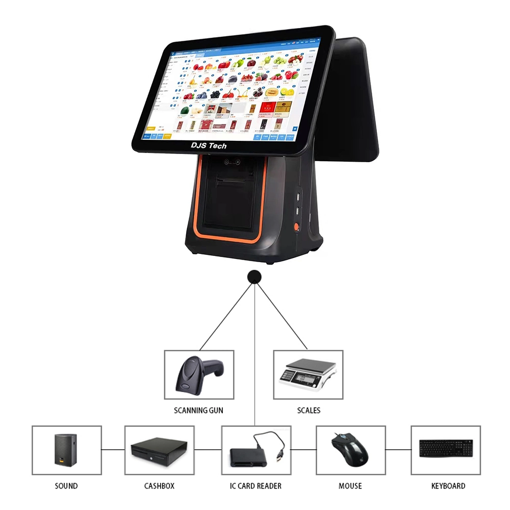 China POS Factory 15" 14" 12" Touch Display Terminal POS Machine Intel Core POS System