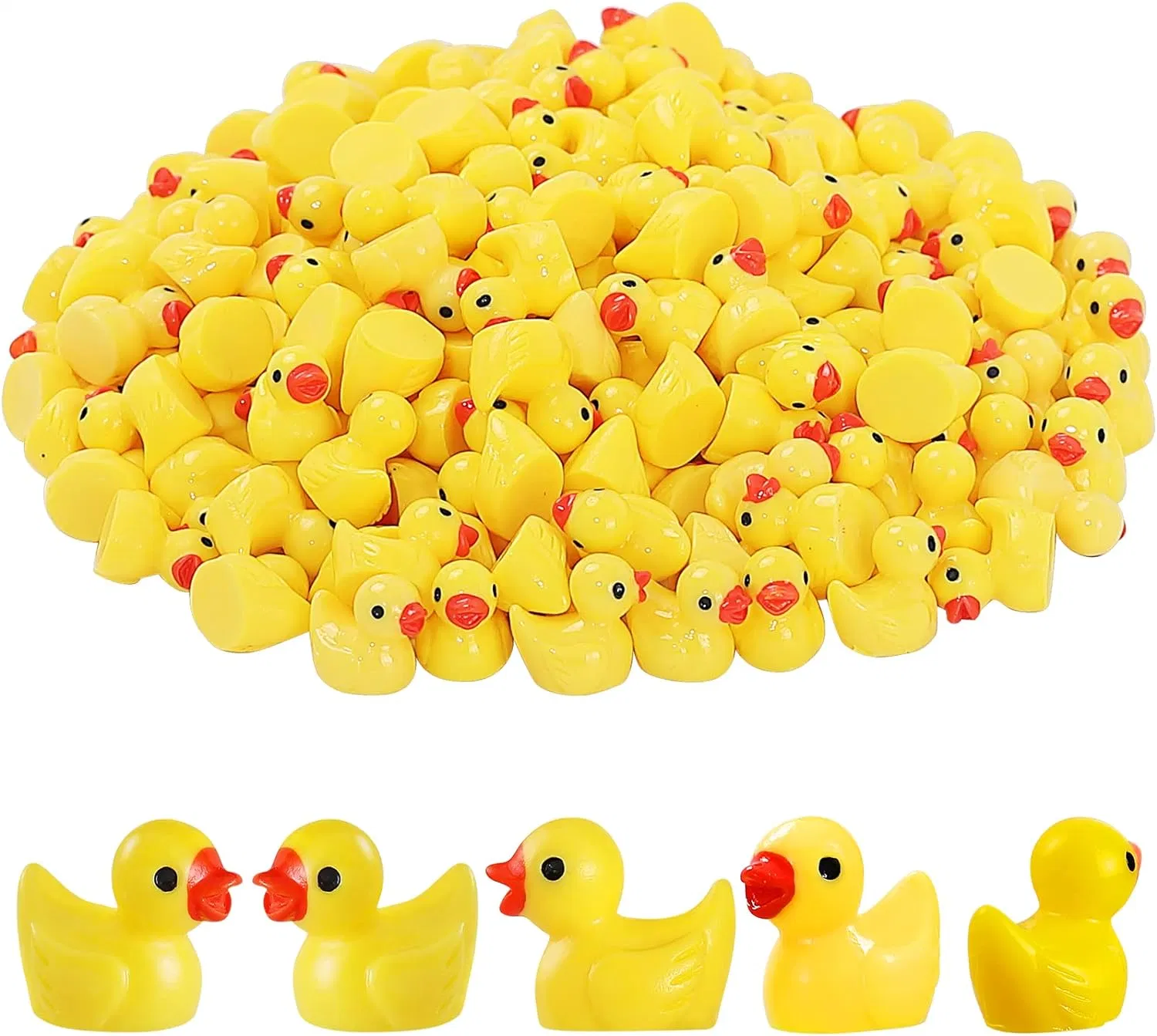 Rubber Ducks Bath Toy, Float Squeak Mini Yellow Ducks