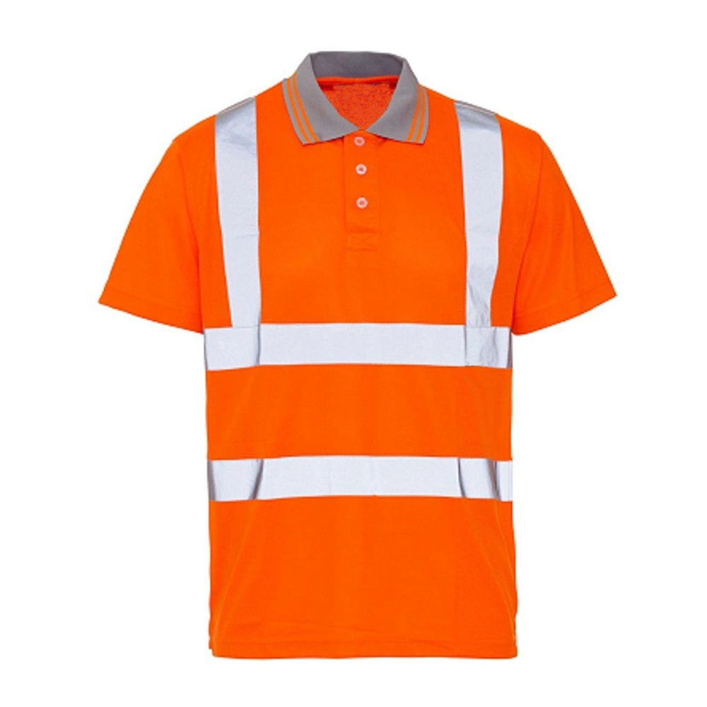OEM Service Hi Vis Road Safety Reflective Polo Shirts Men Uniforms Workwear
