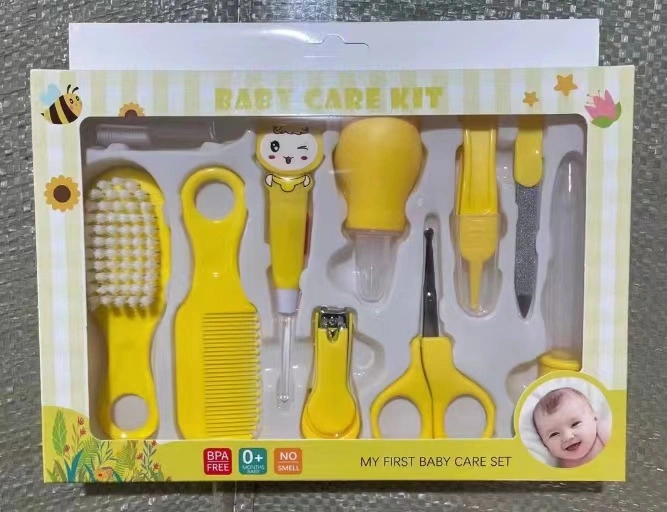 Commerce de gros bébé boîte cadeau de soins de coupe-ongles de la sécurité de haute qualité de sélection de l'oreille bébé de kits multistyles 10 PC défini