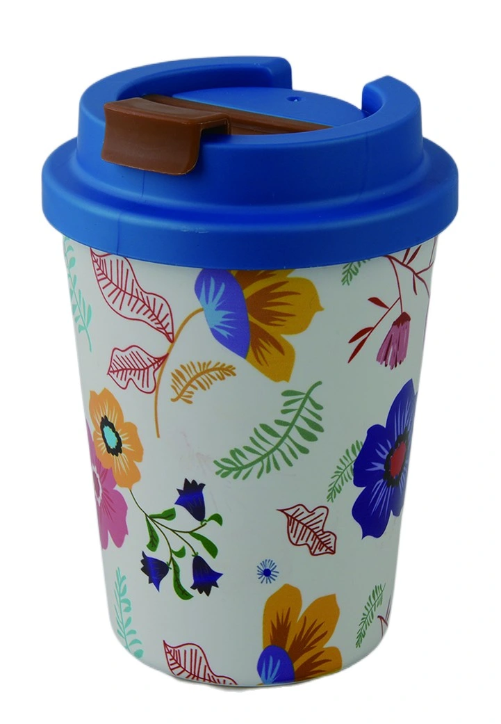 Recycled Plastic Coffee Cup RPET or PLA Take Away Coffee Cups Mug with Lid