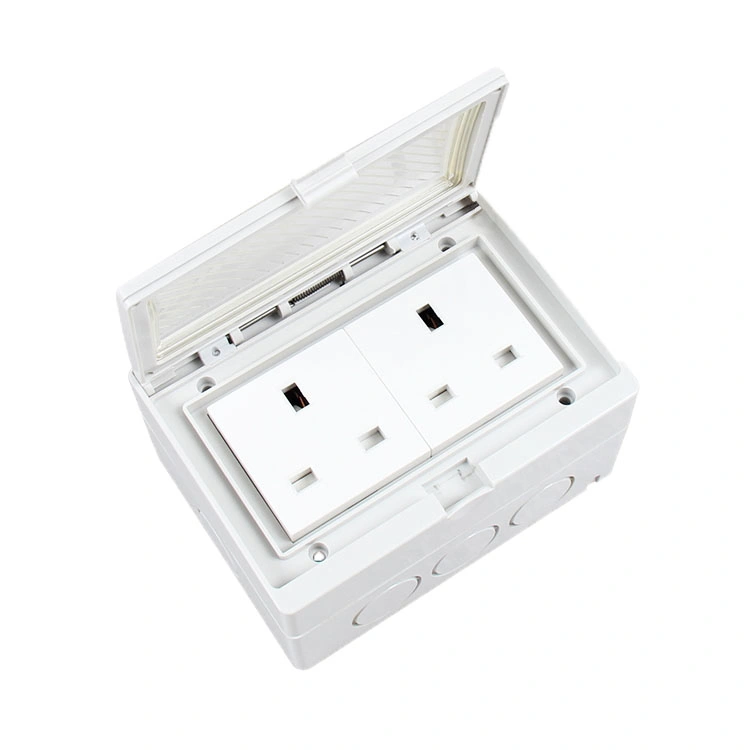 IP55 Weatherproof Socket Outlet 13A Double Unswitched with Shutter