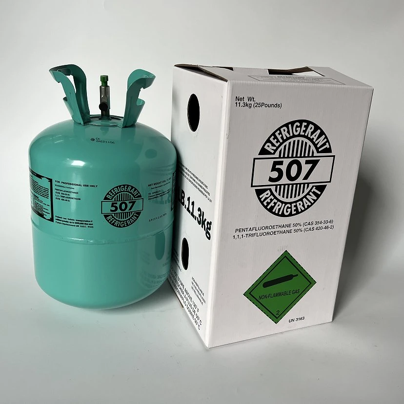 Edelstahl 13,6kg/30lbs Einwegzylinder Gasflasche Gasflasche mit Kältemittelgas R507 99,93 % Reinheit zum direkten Fabrikpreis