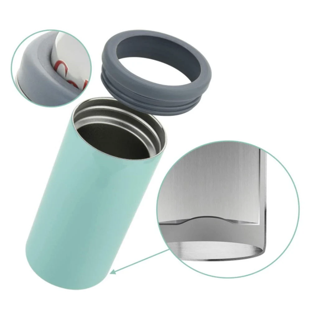 Amazon Top Reusable Stainless Steel Insulated 12oz Slim Can Coozie Skinny Tumbler Holder Drink Can Cooler for Beer