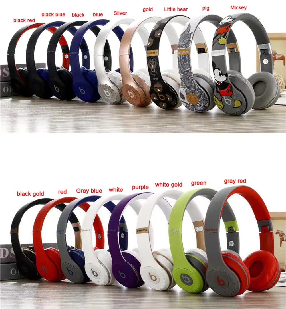 Beatssolo3 Wireless Bluetooth Headphone Music Gaming Headset Hands-Free with Mic