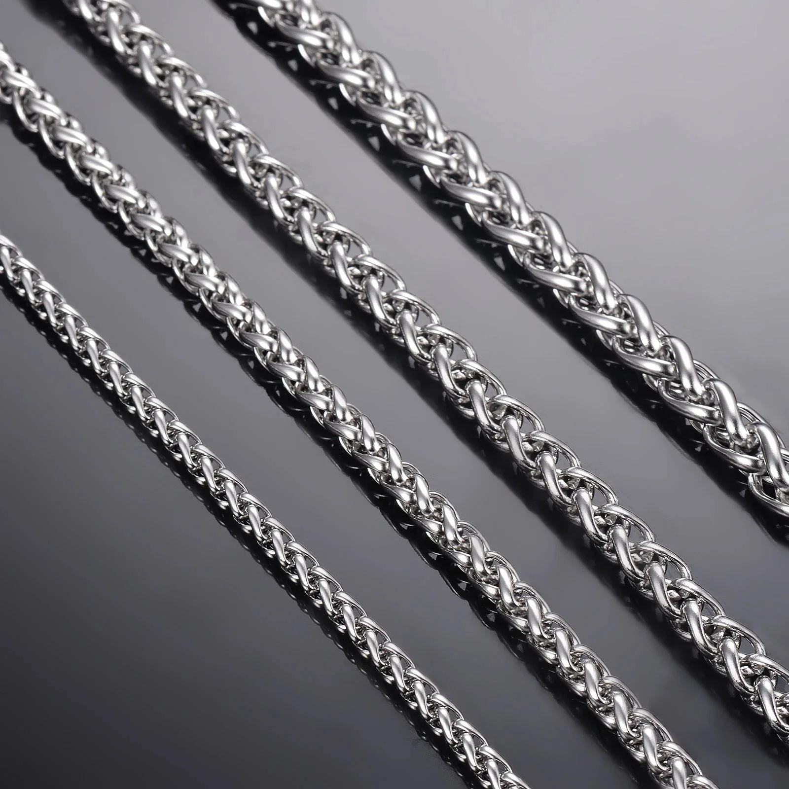 Silver Stainless Steel Chain Twist Rope Chain