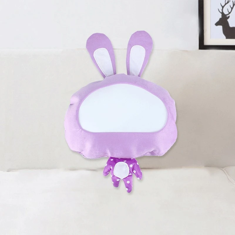 La impresión de transferencia de calor en blanco para el Conejo de dibujos animados de Almohadas Almohada Cojín de sofá cuadrado puede ser el logotipo de la foto de bricolaje al por mayor fabricantes