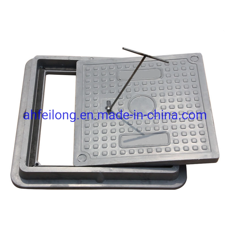 HDPE Manhole Covers Square En124 A15 SMC BMC Composite Manhole Cover